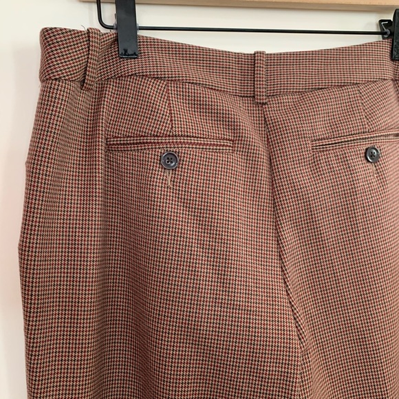 🌸ROZ & ALI Brown & Red Houndstooth Dress Pants 6 - Picture 11 of 13